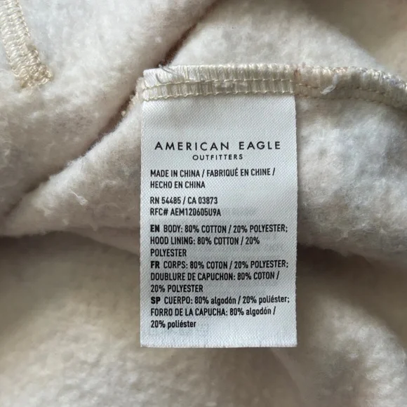 American Eagle Creams and Blues Geometric Design Hoodie Size XS - Picture 7 of 11